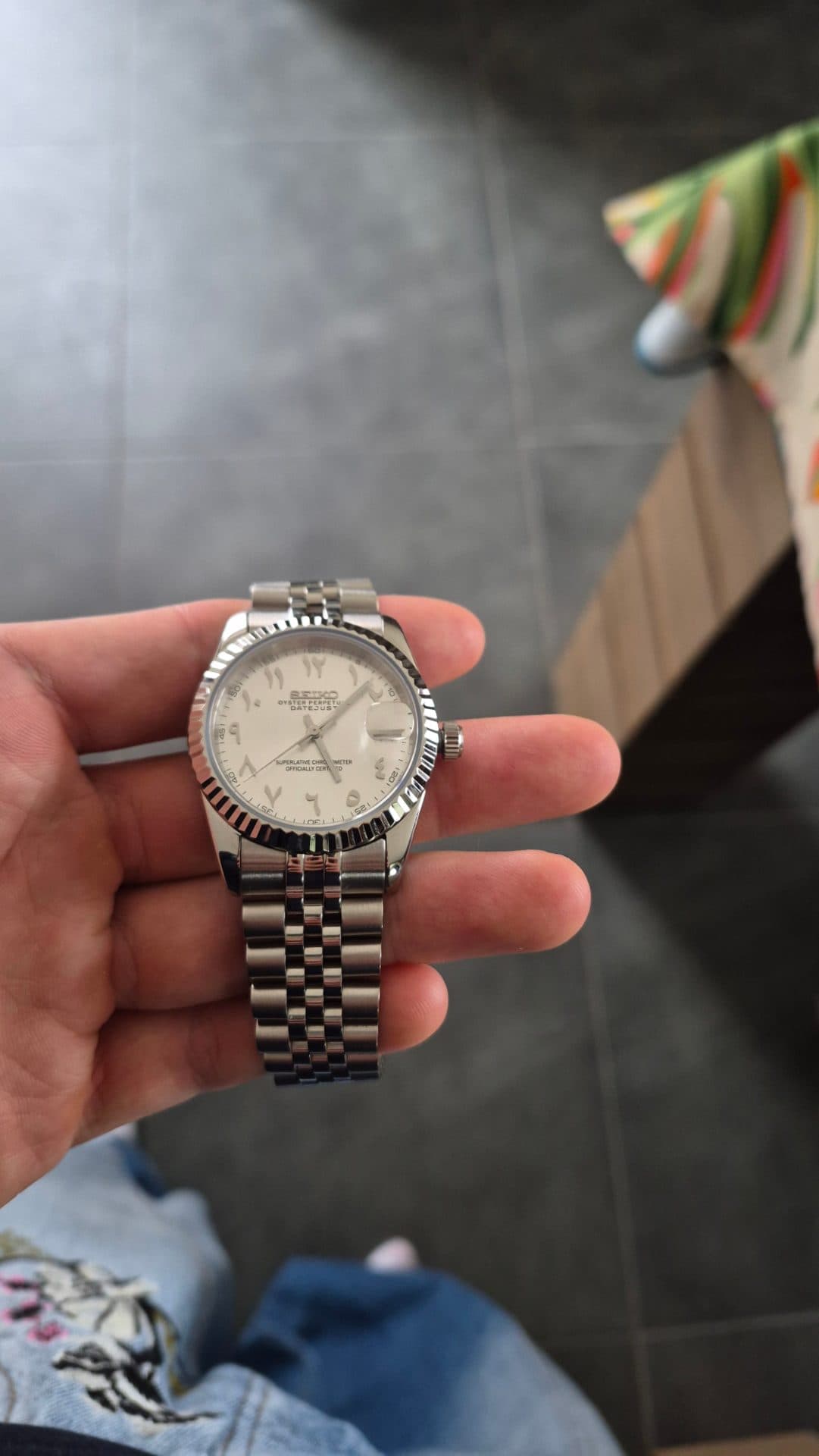 SeikoJust Arabic Dial Weiß — geteilt von Luca