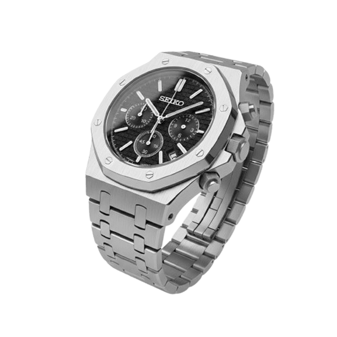 Goteia Seiko Mod Uhr, Chronograph aus Edelstahl